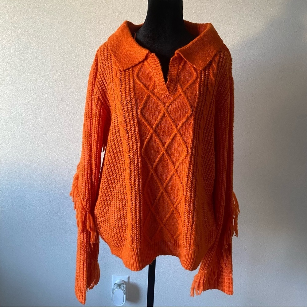 New with tags 80 Park women’s orange sweater size XL - Picture 10 of 10